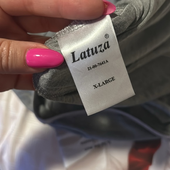 Latuza Gray & White Lace Nightgown - XL - Picture 4 of 4